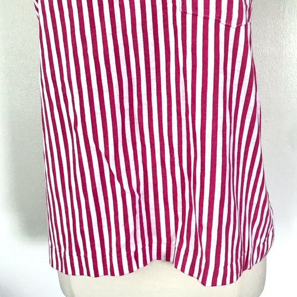 Vintage 80’s pink & white striped tank top NWT - Picture 5 of 9